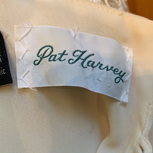 Vintage Ivory cream oversized floral lace collar church dress large - Picture 16 of 17